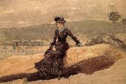 Winslow Homer The woman on the beach USA oil painting artist
